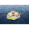 Надувной матрас-остров для плавания BESTWAY 199х176см для троих, с ручками и подстаканниками 43111 BW
